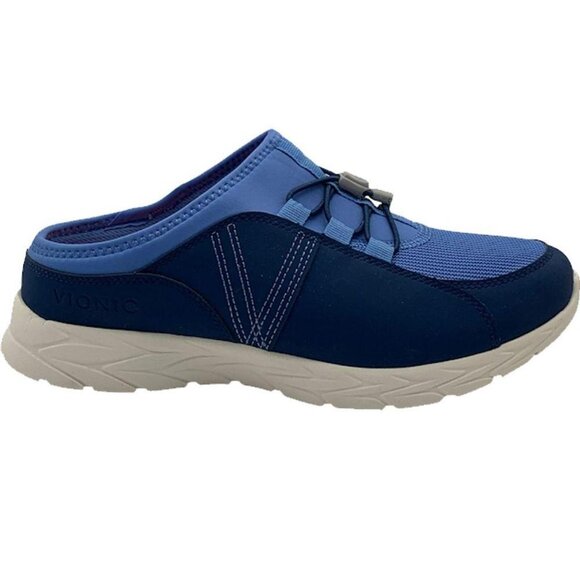 Vionic Mesh Slip-On Athletic Mules Zuri Dark Blue In Women's Size 9 - Picture 1 of 8